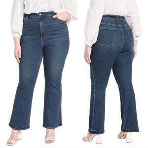 Old Navy Women's Higher High Rise Flare Secret Smooth Pockets Jeans Size 16